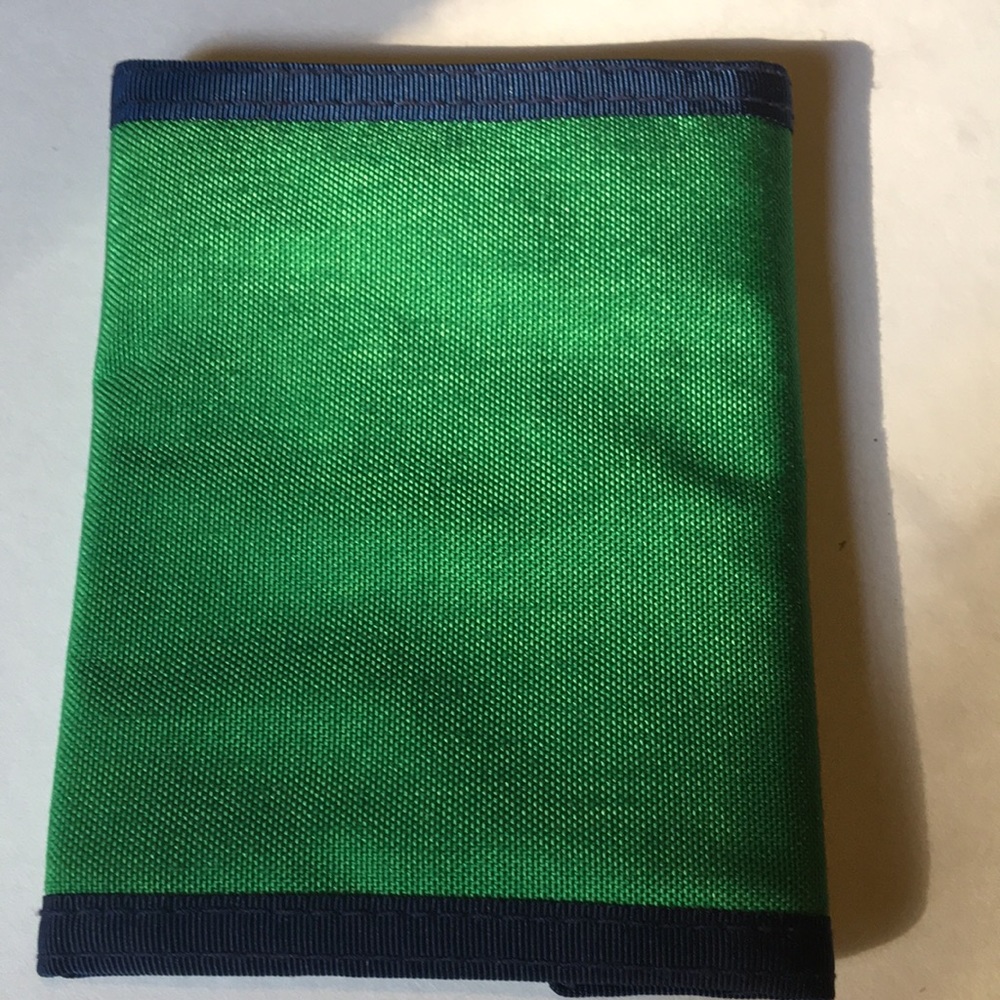 Vintage Nylon Wallet NOS Sunshine Works Green Blue